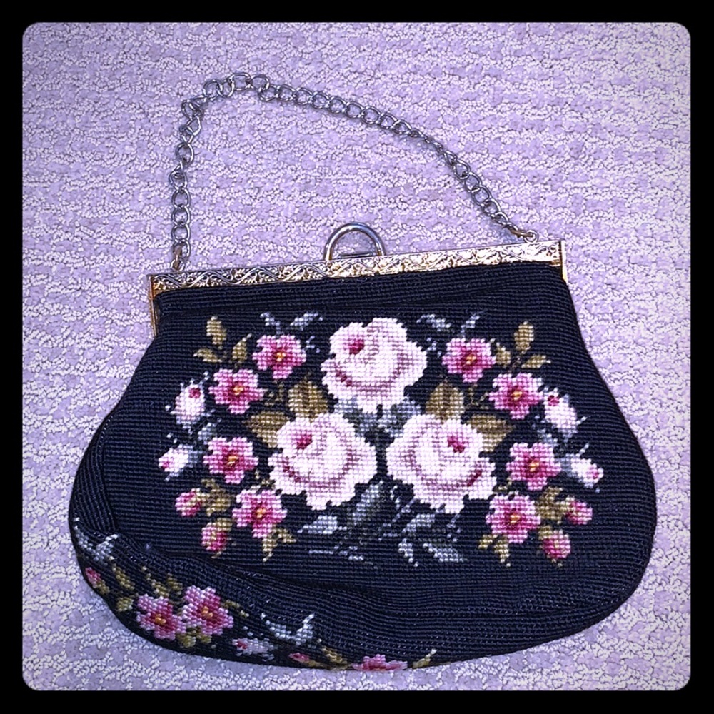 Vintage Roses with gold/ silver hardware!!! 1930’s
